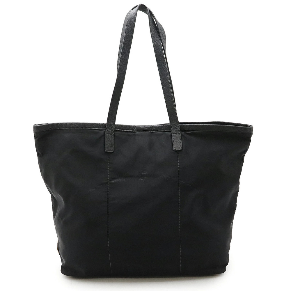 Prada jacquard tote bag shoulder Hobo leather NERO black